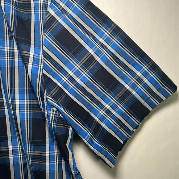 Oakley Short Sleeve Button Down Shirt Mens Size Large Blue Plaid Casual Camp EUC - Picture 5 of 10